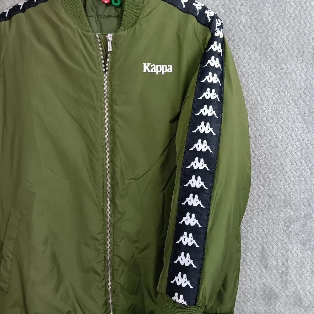 KAPPA THE 222 BANDA BZALMO BOMBER PUFFER JACKET GREEN SIZE M OUTDOOR WINDBREAKER